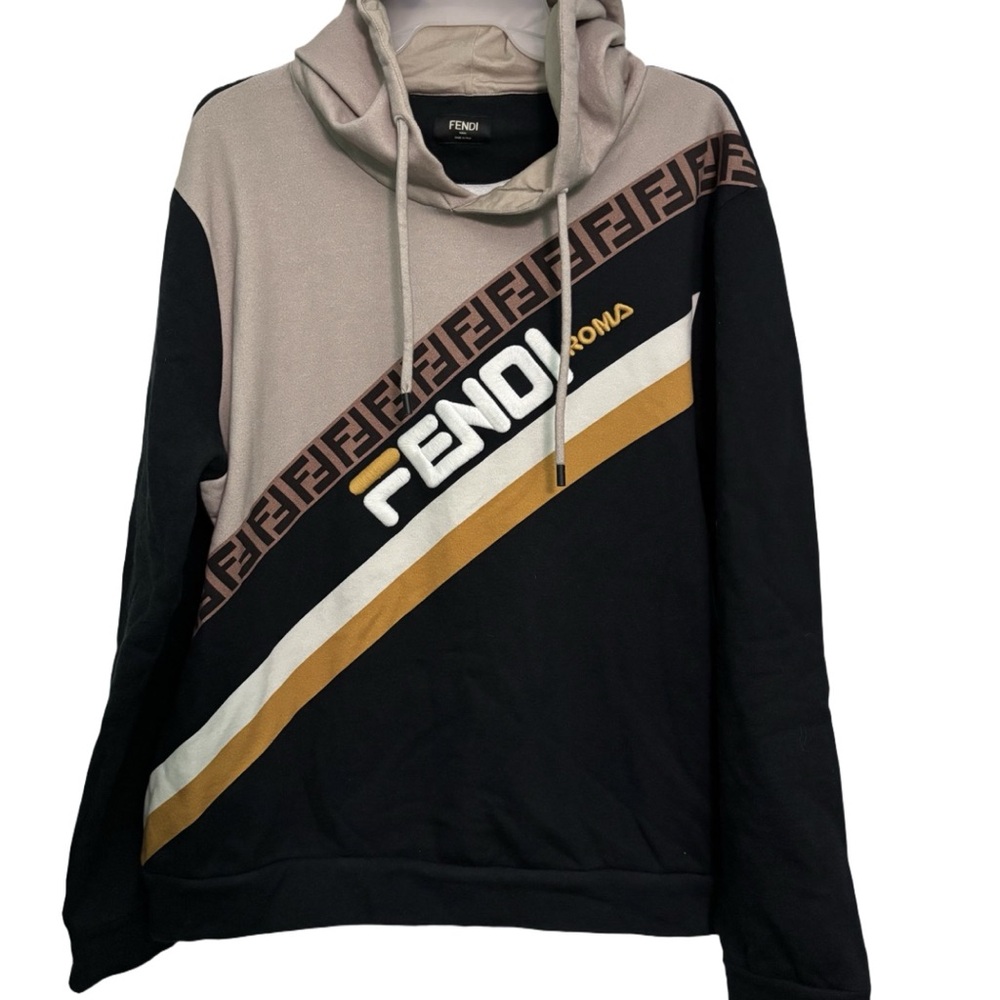 👌👌Fendi x Fila Monogram Hidden Pocket Hoodie L